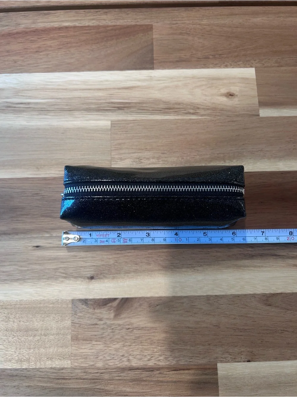 Yves Saint Laurent Beauté Black Glitter Sparkle Cosmetic Makeup Bag Pouch